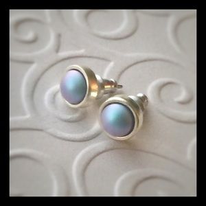 Swarovski pearl studs